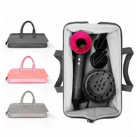 Portable Large Capacity Storage Bag With Handle For Hair Dryer Organizer Travel Bag Case For Hair Dryer Dark Grey Pink