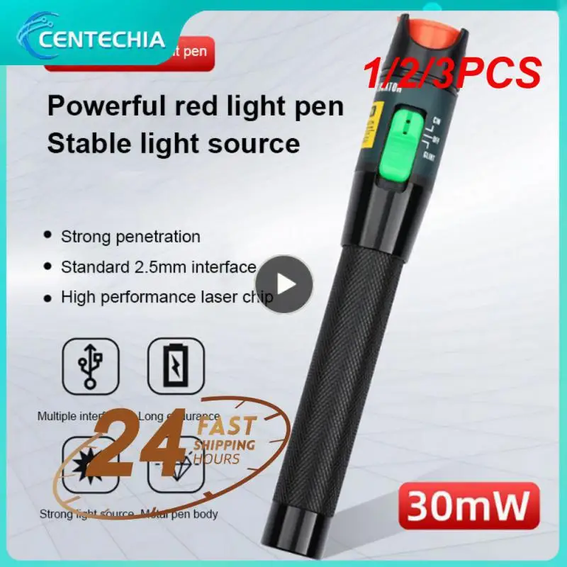 

1/2/3PCS Visual Fault Locator 1/10/20/30/50mW Fiber Optic Cable Tester Pen SC/FC/ST 2.5mm Interface FTTH Optical Fiber Test Tool