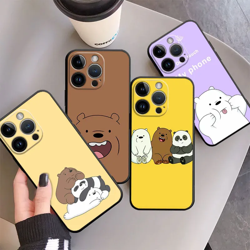 

Soft Silicone Cover Phone Case For iPhone 14 13 12 11 Pro Max 6 6S 7 8 Plus X XS XR 12 13 Mini Shell Cute We Bare Bears