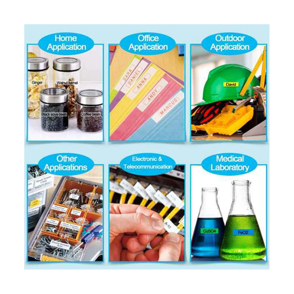 6 шт. 91205 лент для этикеток LetraTag -100T -100H 12 мм x 4 м термопечатная бумага