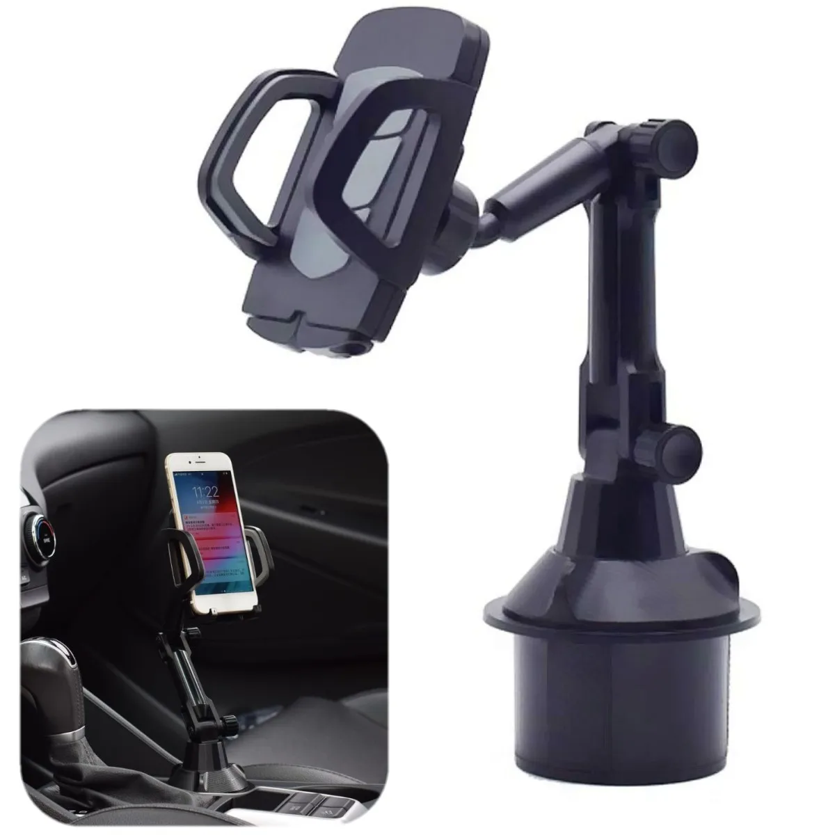

Universal Car Cup Holder Phone Mount Cell Phone Holder Adjustable Cup Holder Cradle Car Mount with Flexible Long Neck for Cellph