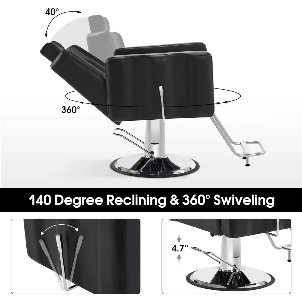 Классическое парикмахерское кресло сверхмощный гидравлический насос 440 фунтов