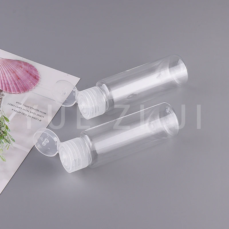 

30Pcs Mini Travel Cosmetics Transparent Plastic Refillable Liquid Shampoo Essential Oil Flip Top Bottle 5ML 10ML 20ML 30ML 50ML