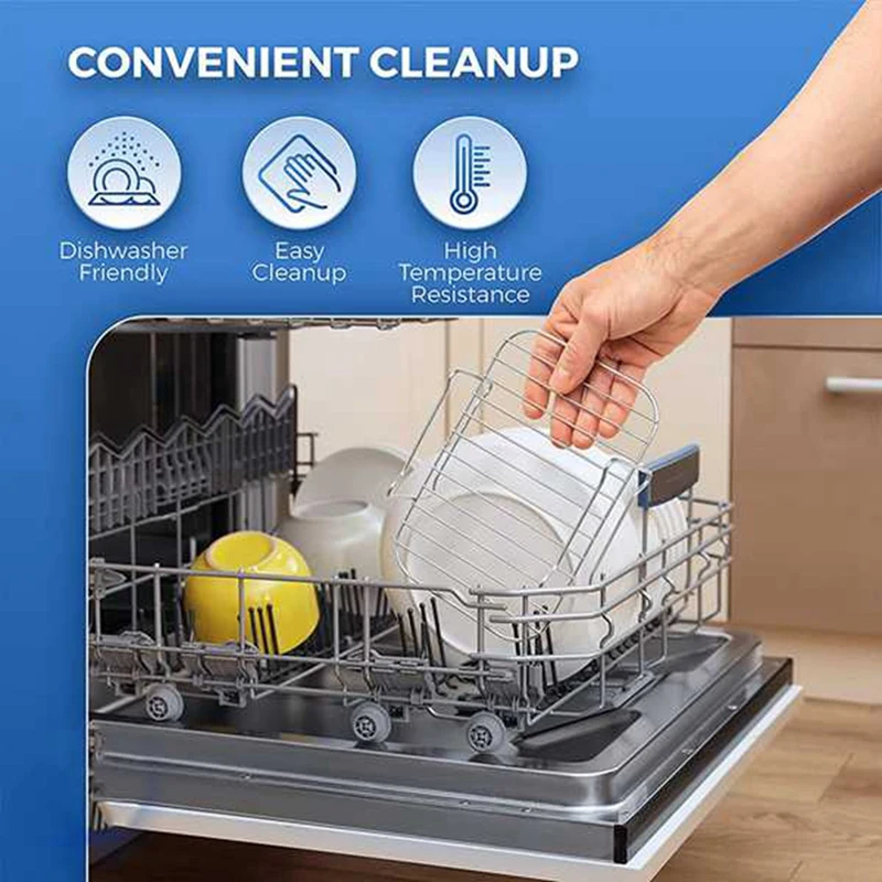 2Пак Подставка для воздушной фритюрницы для двойной корзины Fryers 304 нержавеющая сталь Ninja Foodi DZ201/401 Instant Dual on.