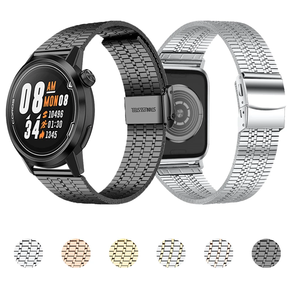 

20mm 22mm Stainless Steel Strap For COROS PACE 2 Wristband For COROS APEX Pro APEX 46mm 42mm Band Metal Watchbands Accessories
