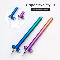 gradient color touch screen stylus built in replaceable suction cup pen tip transparent disc capacitive stylus stylus for ios