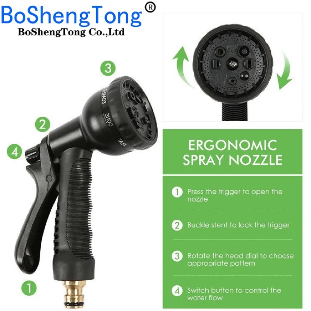 Boshengtong-выдвижной садовый магический шланг для полива высокого давления