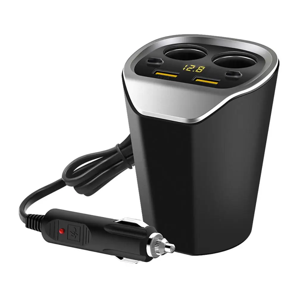 

Cushion Car Charger Dual USB Phone One Touch Two Cigarette Lighter