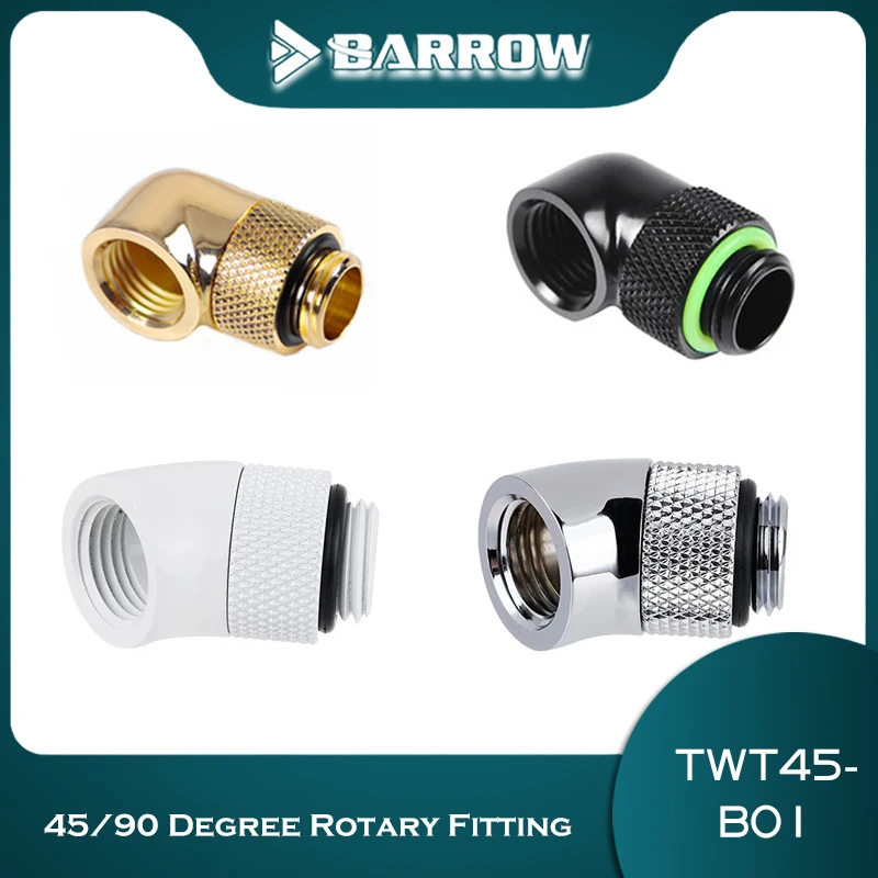 Barrow-adaptador giratorio para equipos de refrigeración, accesorio giratorio de 45/90 grados, G1/4 