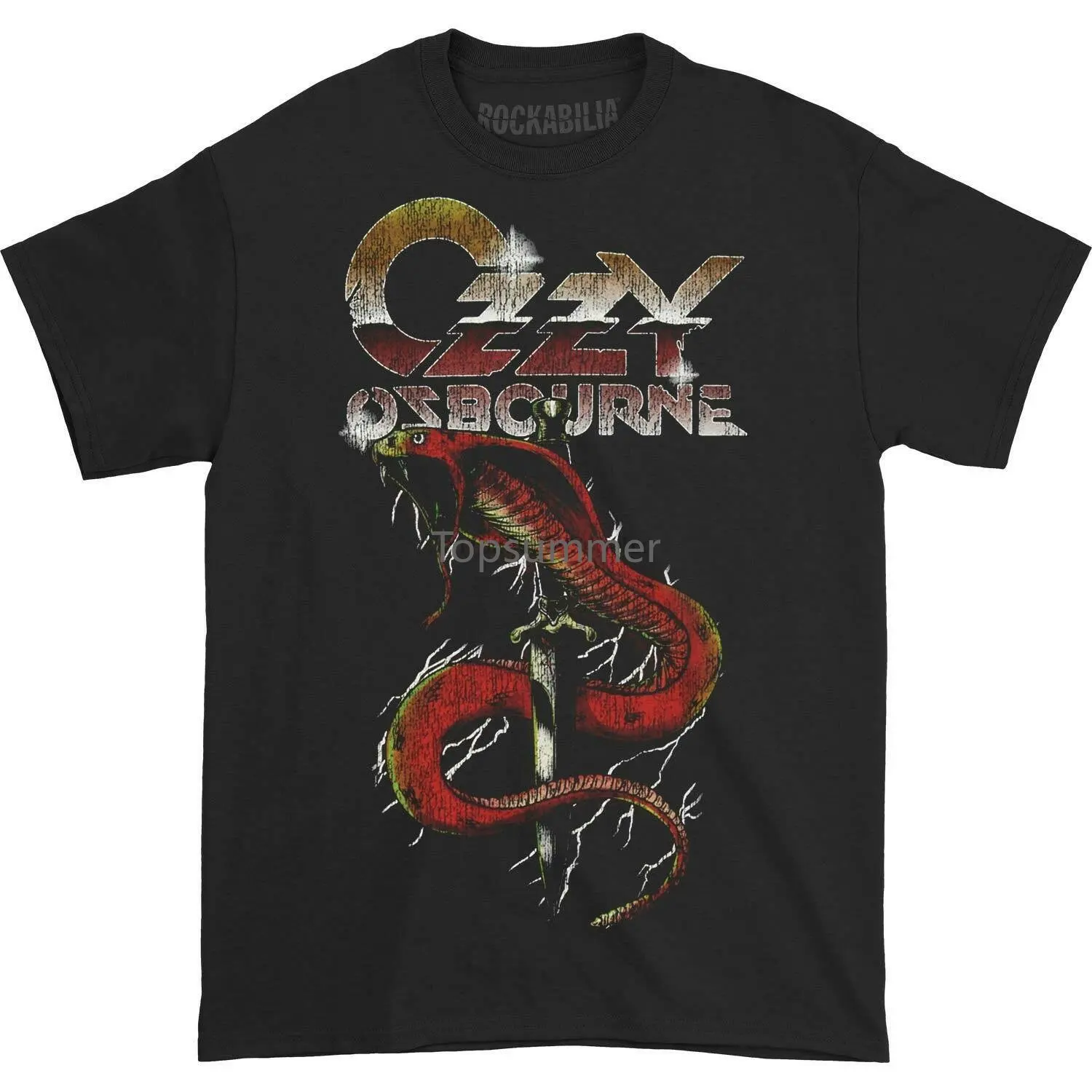 

Ozzy Osbourne Mens Vintage Snake T-Shirt Black