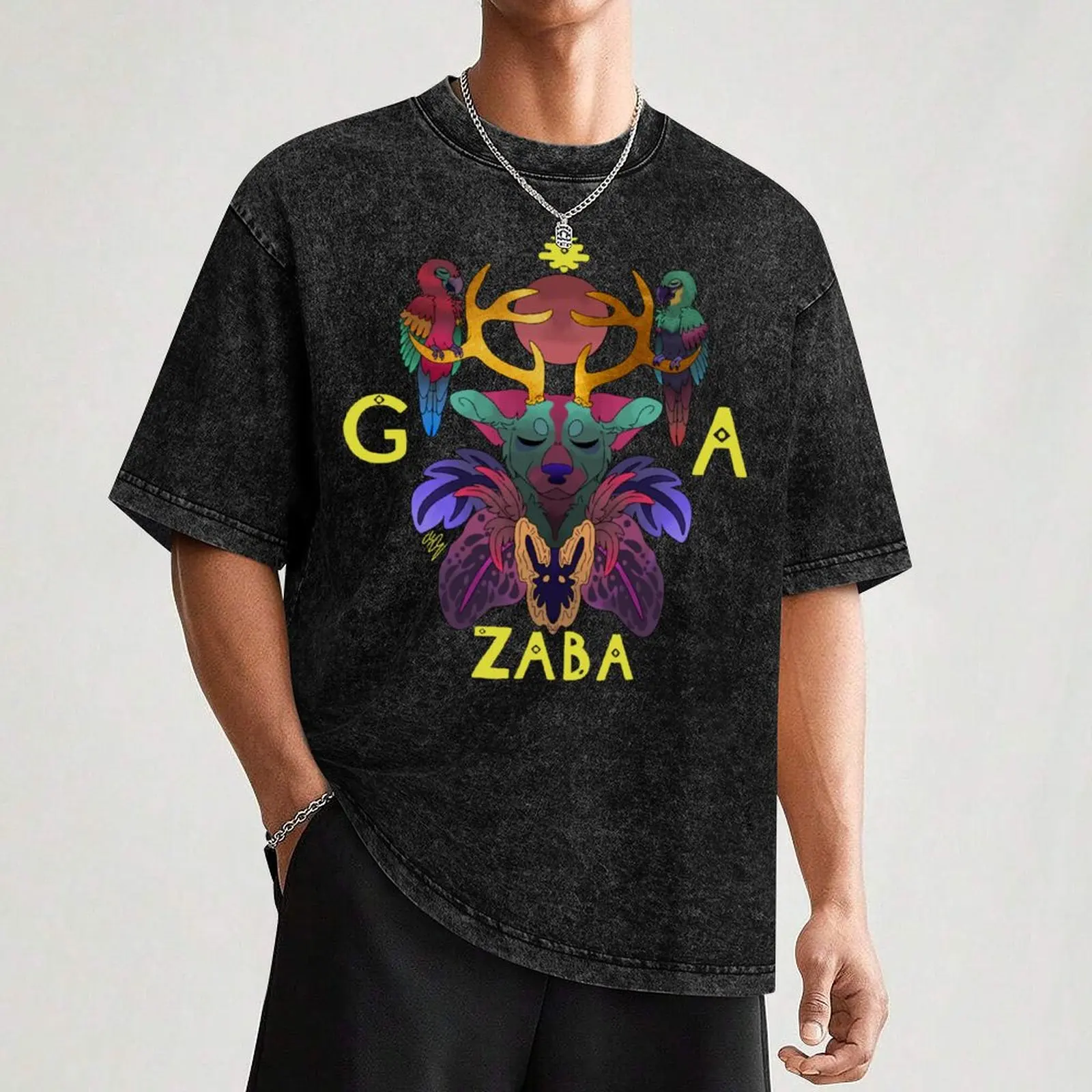 Футболка с рисунком животных из стекла заба мужская одежда