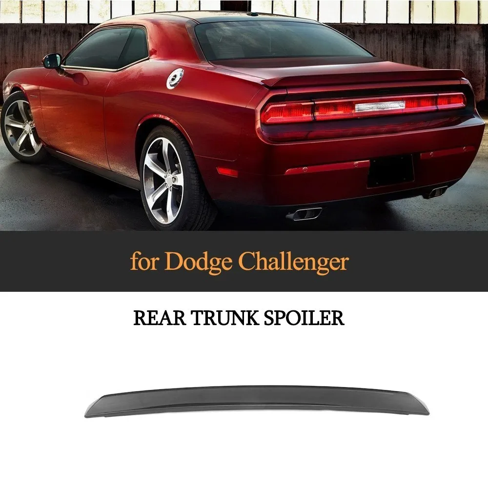 

Carbon Fiber / ABS Rear Trunk Spoiler Boot Lip For Dodge Challenger 2008 - 2014 Painted With Black And White