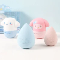 kawaii sanrioed beauty egg mymelody cinnamoroll crtoon portable soft puff storage box set beauty makeup must have gift for girls