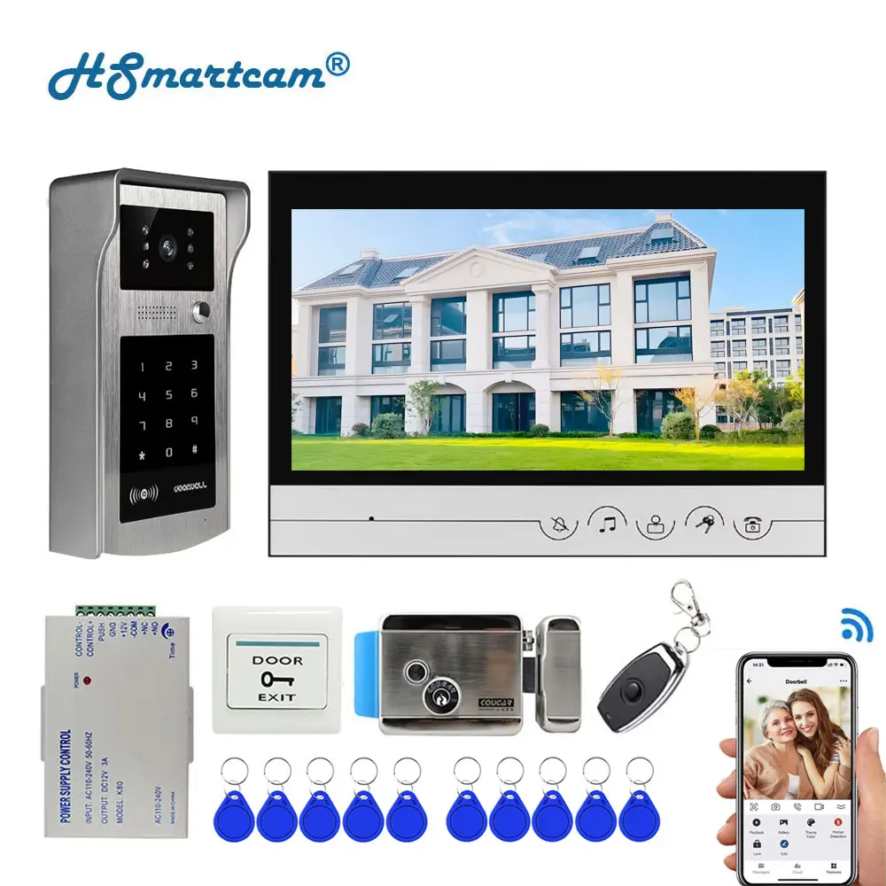 

HSmartcam 9-дюймовый Wi-Fi видеодомофон с замком