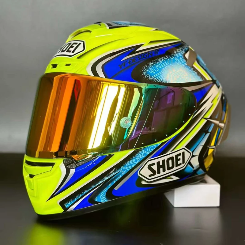 

Мотоциклетный шлем на все лицо X-Spirit III 74 желтая Kato Daijiro TC-3 Helmet X-четырнадцать спортивный гоночный шлем мотоциклетный шлем