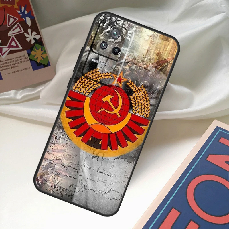 Чехол с флагом СССР для POCO X6 Pro X3 X5 F3 F5 M5s M6 Xiaomi 14 Ultra 11T 12T 13T 12 13 Lite