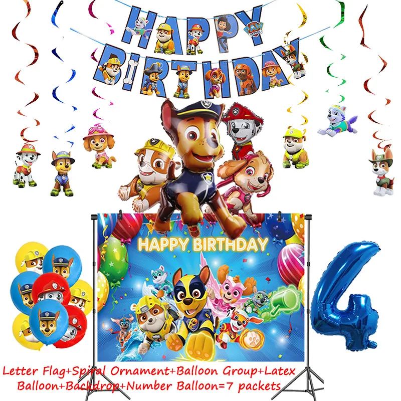 Новая собака декоративный костюм Щенячий патруль украшение на день рождения