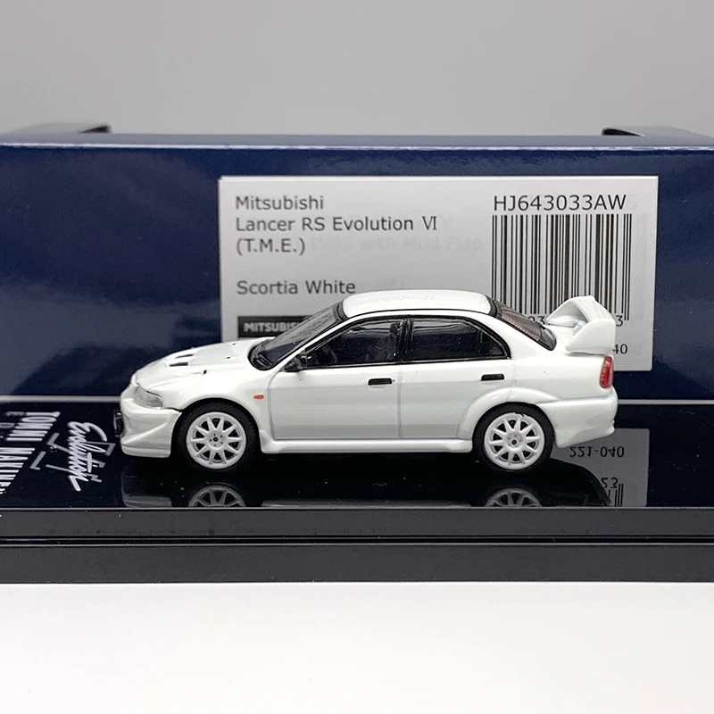 Фото Масштабная модель автомобиля HJ 1:64 Lancer RS/GRS Evolution VI EVO из сплава, коллекционная миниатюра для подарка №2