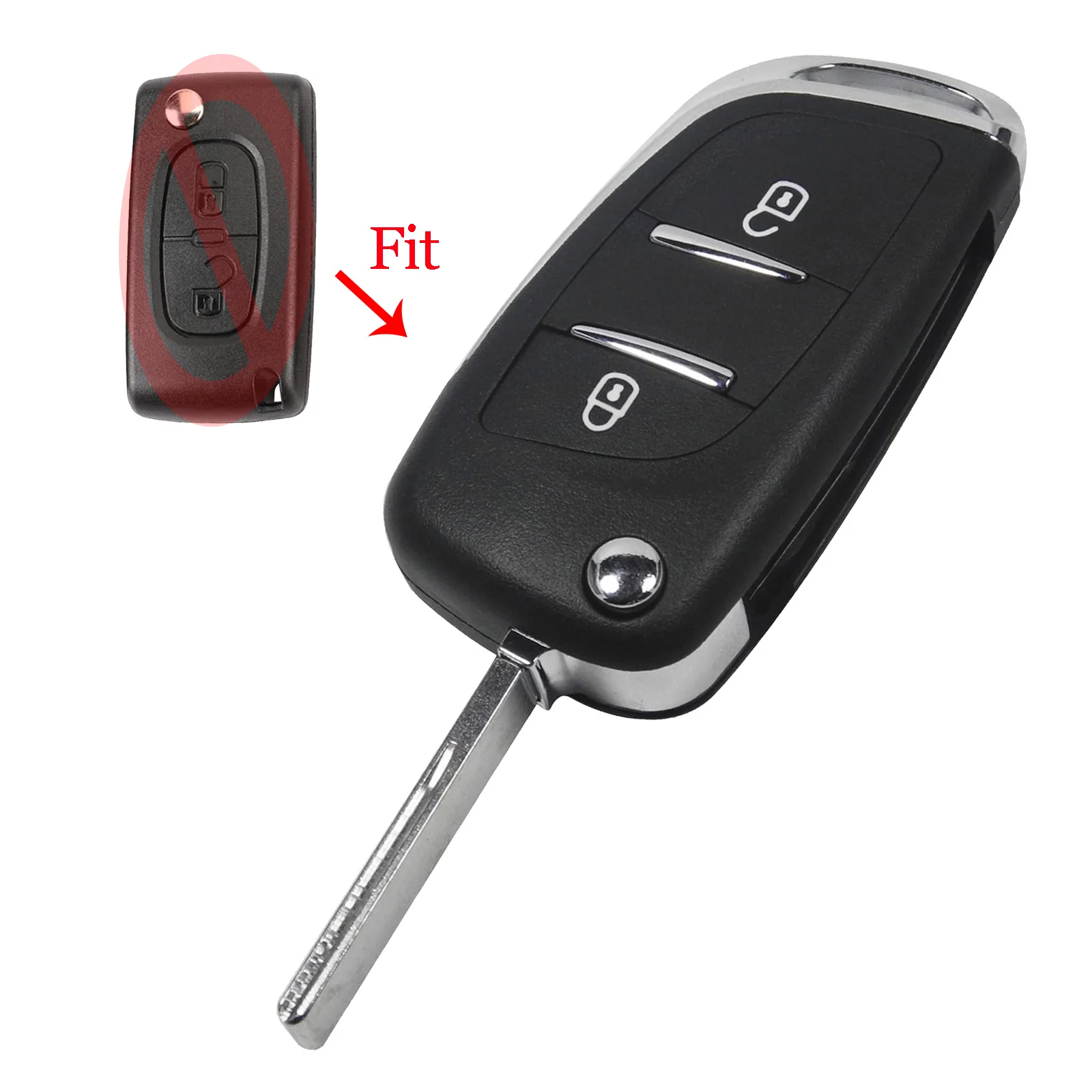 

Обновленный Откидной Корпус Дистанционного Ключа Jingyuqin Для Citroen C3 C4 C5 C6 Berlingo Xsara Picasso Peugeot 207 308 407...