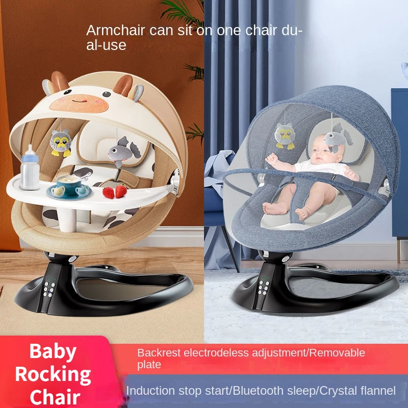 0-3Years Baby Electric Rocking Chair Newborns Sleeping Cradle Bed Child Comfort Chair Reclining Chair Rocking Bed Crib Nest