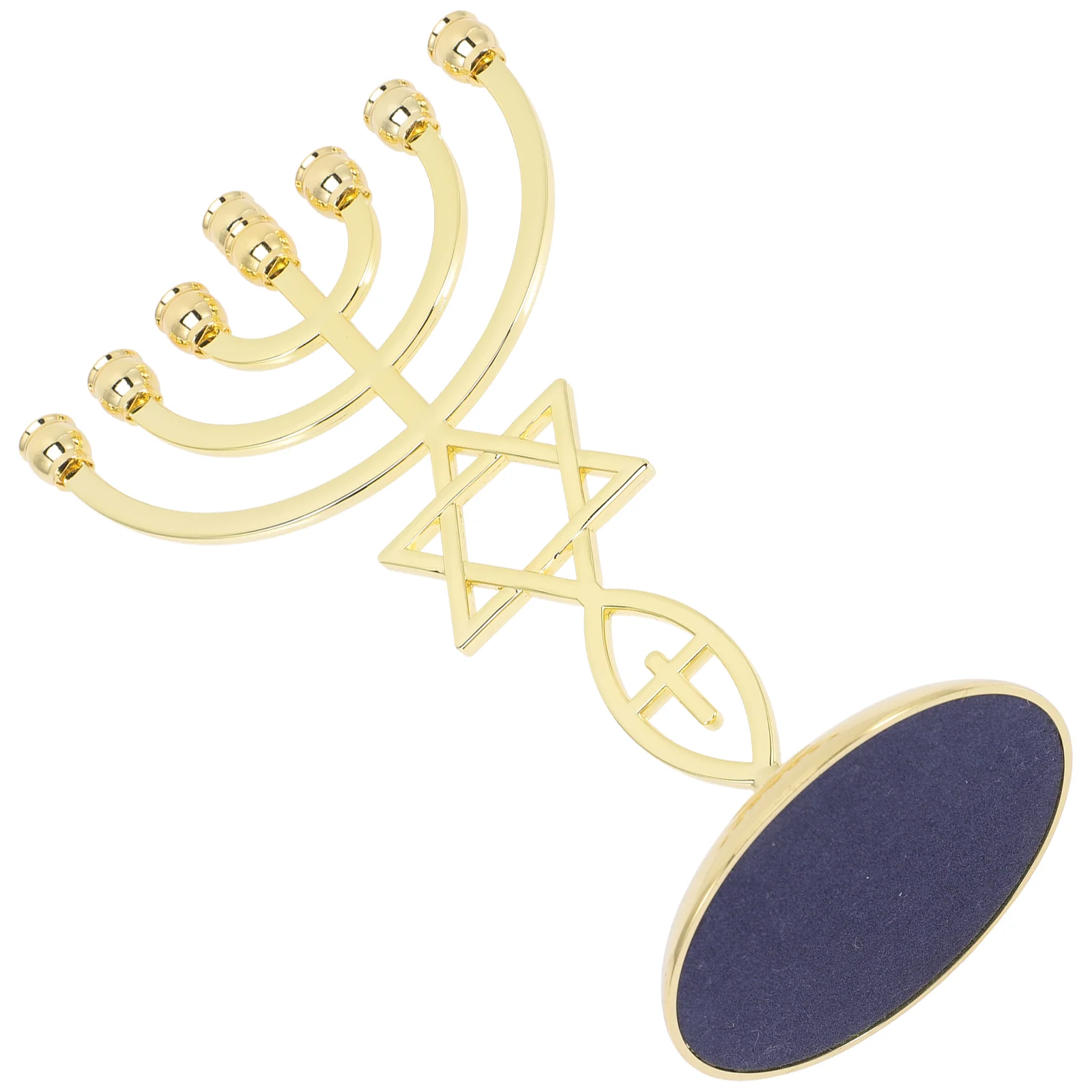 

7-Headed Candelabra Chalice Taper Stand Conical Table Centerpiece Metal Desktop Ornament