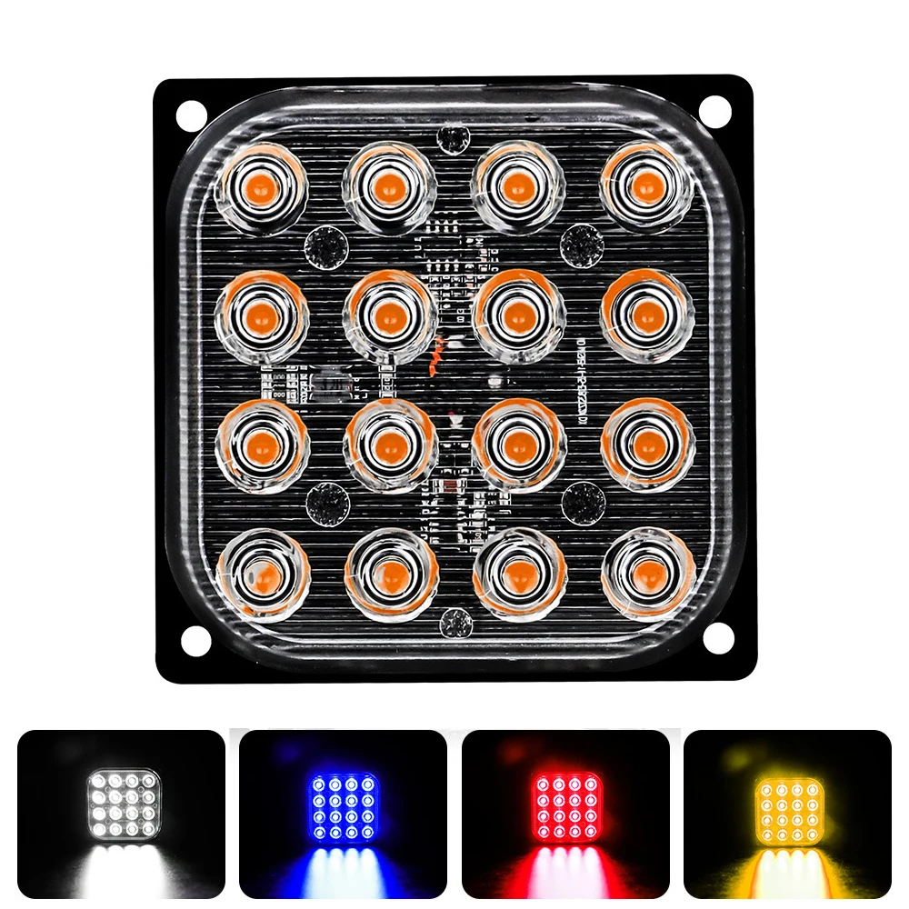 

1x Truck 12V 24V 16smd LED Strobe Warning Light Strobe Grille Flashing Lightbar Car Beacon Lamp Amber Yellow White Traffic Light