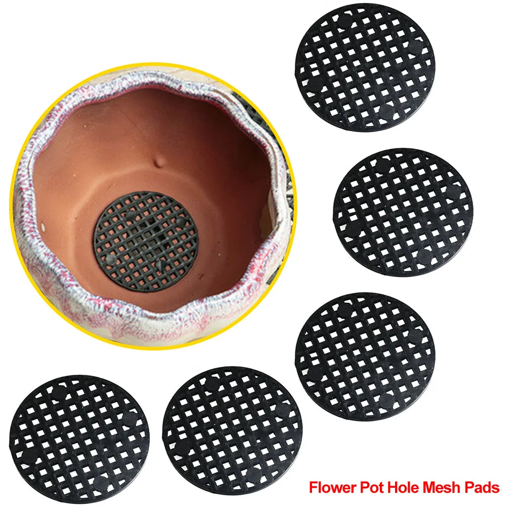 

50pcs Breathable Home Prevent Bonsai Hole Garden Supplies Mat Flower Pot Mesh Pad Net Soil Loss Bottom Grid Leakproof Gasket