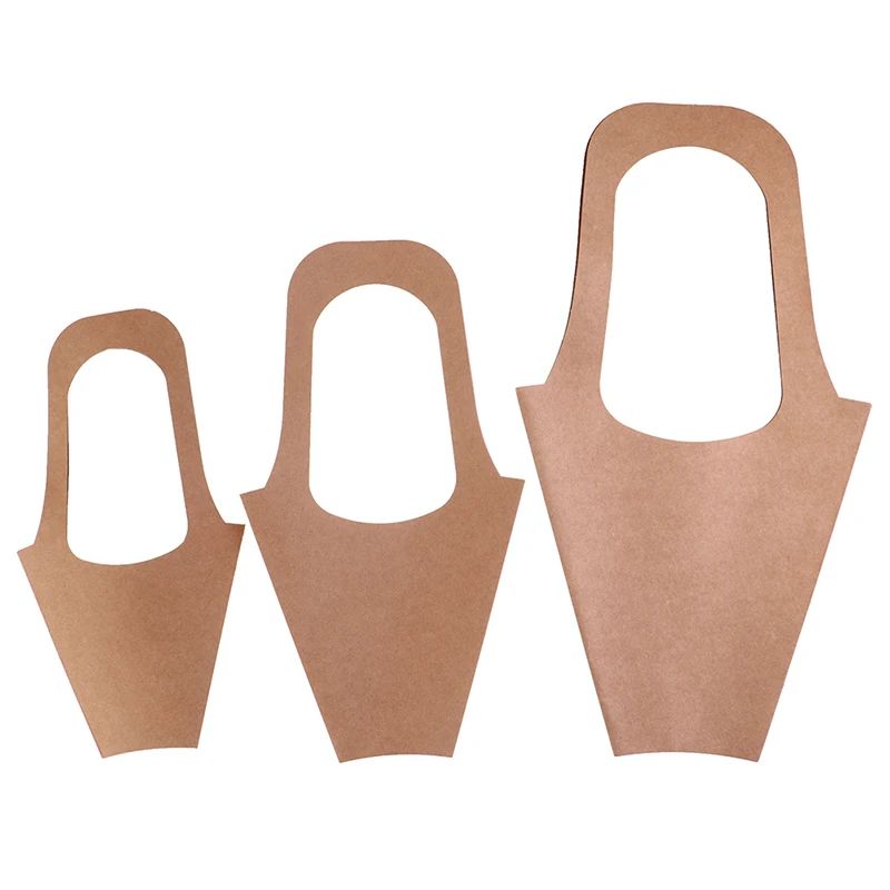 

5pcs Handle Kraft Paper Flower Bags Flowers Wrapping Gift Flower Packaging Boxes