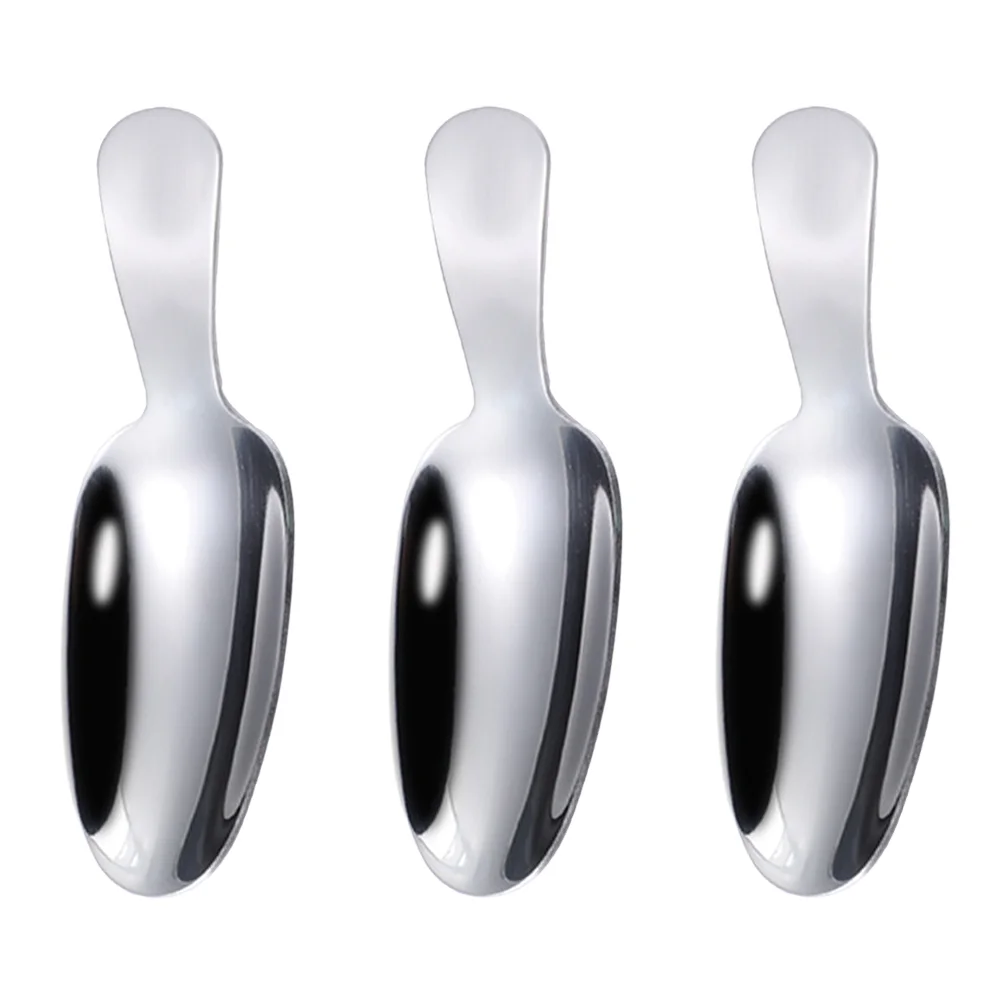

Spoon Spoons Scoop Scoops Tea Ice Dessert Cream Stainless Mini Coffee Steel Short Metal Salt Handle Sugar Condiments Canisters