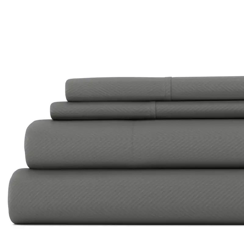 

Ultra Soft 4 Piece Embossed Chevron Bed Sheet Set