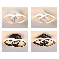 modern indoor led ceiling light black white for home living room corridor hallway balcony surface mounted aisle ceiling fixtures