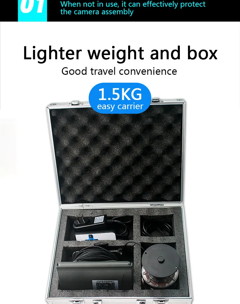 Fish finder camera 360-degree rotation underwater automatic upright tumbler library fishing raft ice |