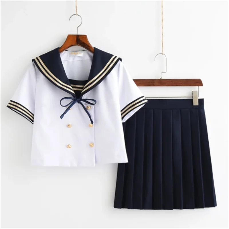 

Chorus performance school JK uniform dress long sleeve shirt pleated skirt sailor suit winter Japanese school girl student unifo