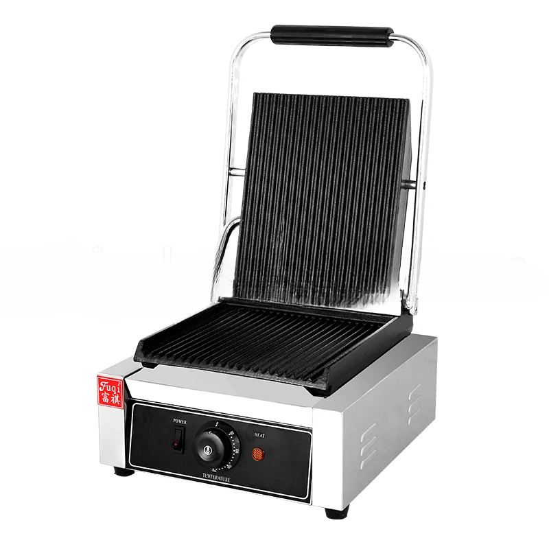 Коммерческая нажимная тарелка-сэндвич с полоской под давлением, одноголовочная двойная головка Papani, двусторонняя жаровня, гриль