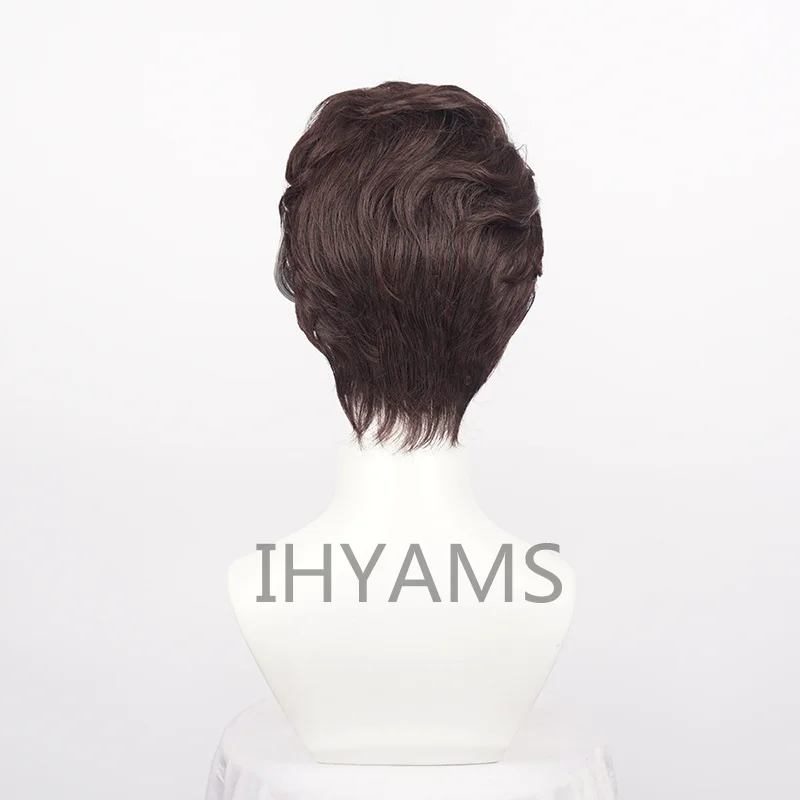 Парик из фильма Доктор Странный темно-коричневый смешанный белый комикс с