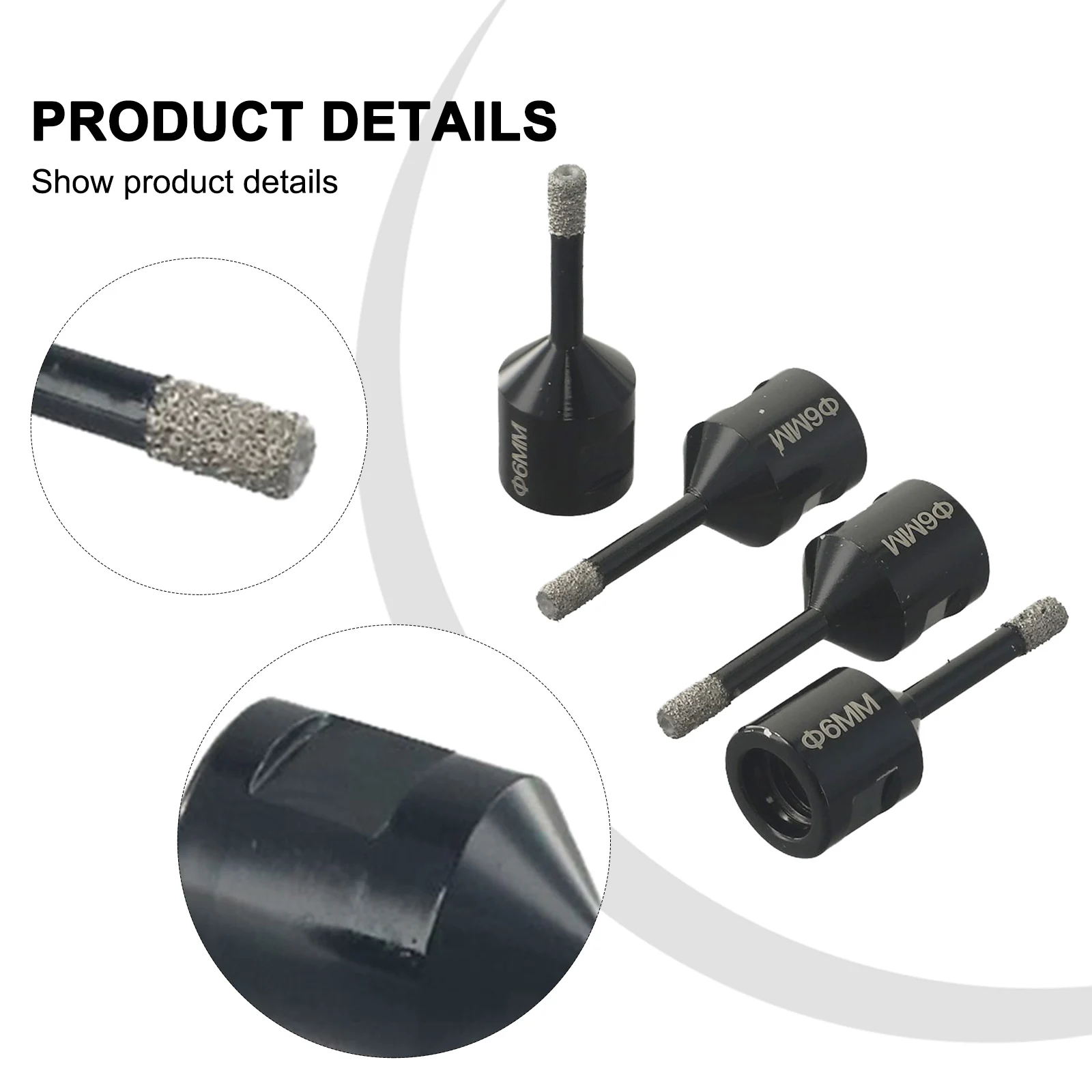 4 шт. 6 мм для открывания отверстий M14 алмазное сверло плитки мрамора бетона