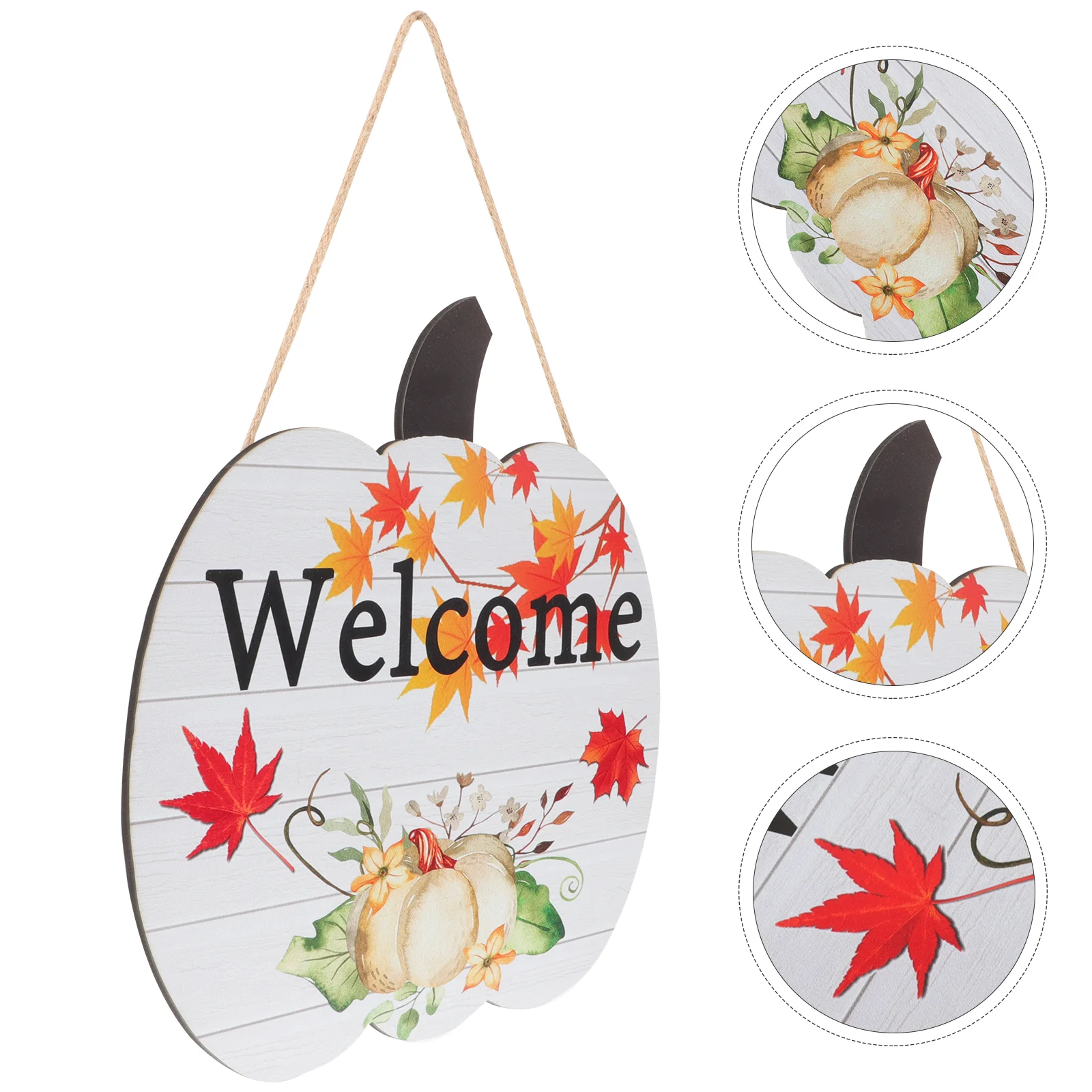 

Sign Welcome Fall Door Thanksgiving Hanging Decor Wooden Wall Porch Pumpkin Wreath Rustic Plaque Wood Day Decoration Front