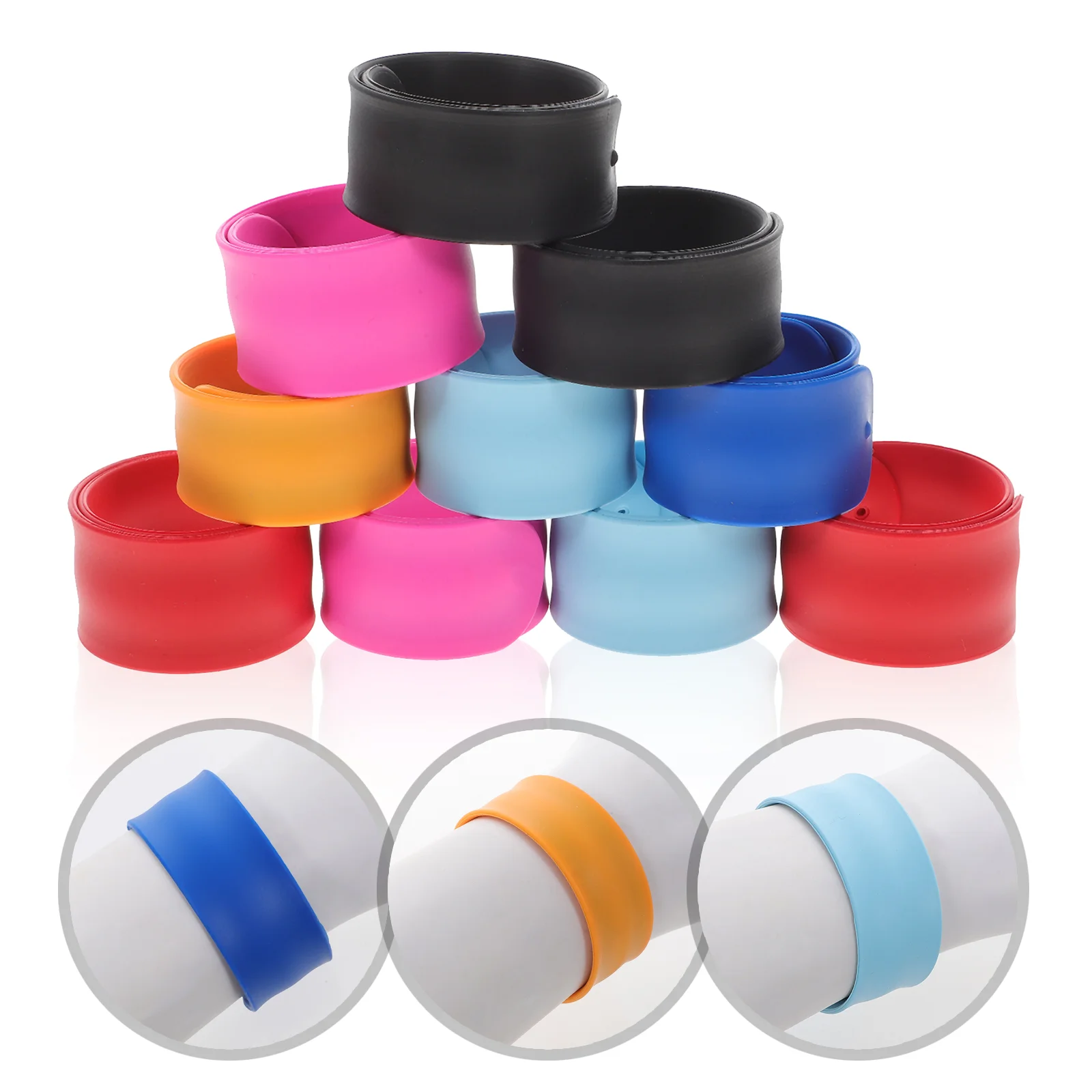 

10 Pcs Papa Circle Photo Props Kids Goodie Bag Stuffers Ruler Silica Gel Wrist Jewelries Party Favors Child Hawaiian Bracelet