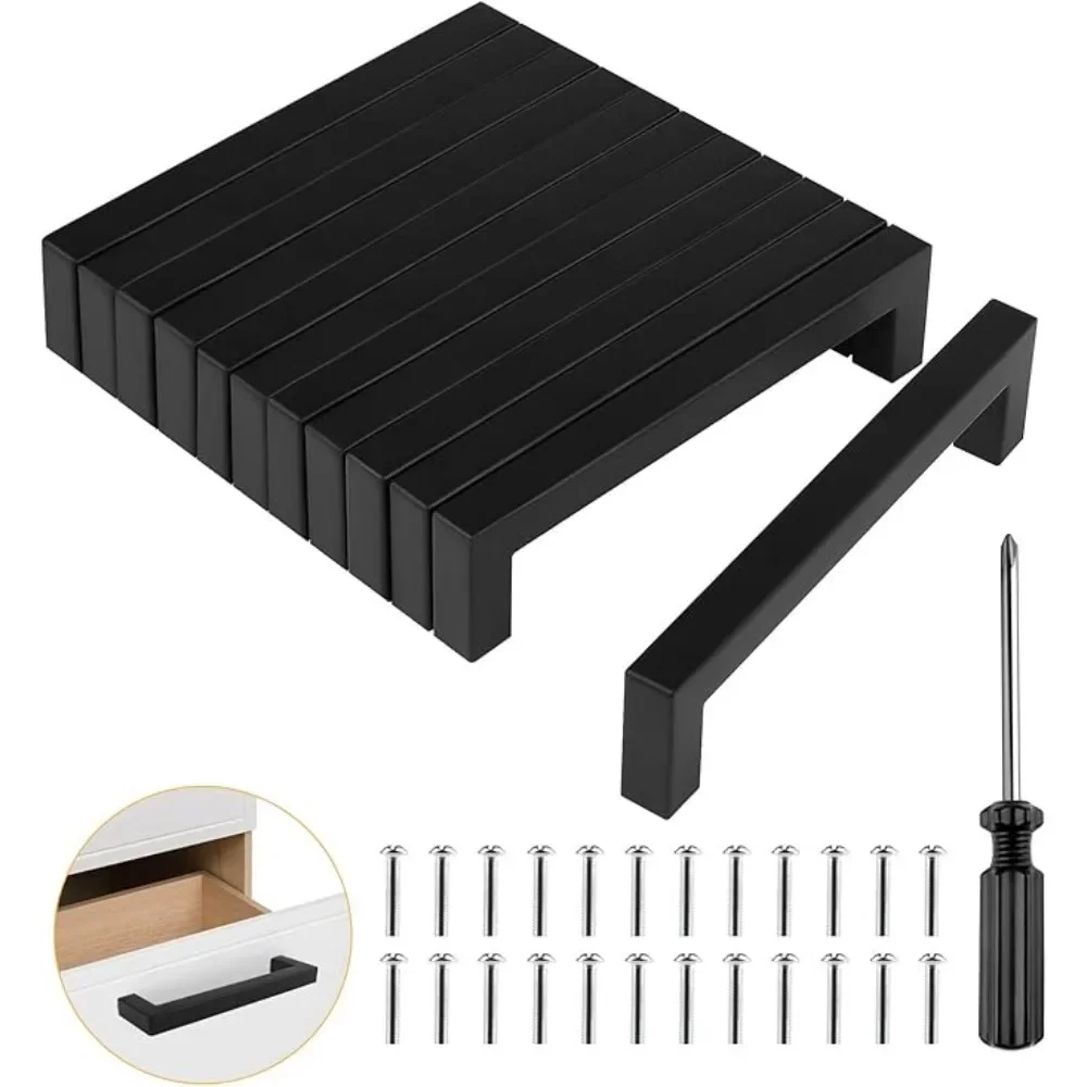 18 шт. квадратная мебельная фурнитура из нержавеющей стали дверные ручки шкафа