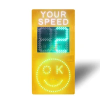 10 years factory high quality car speed two digital red green led display solar radar speed sign