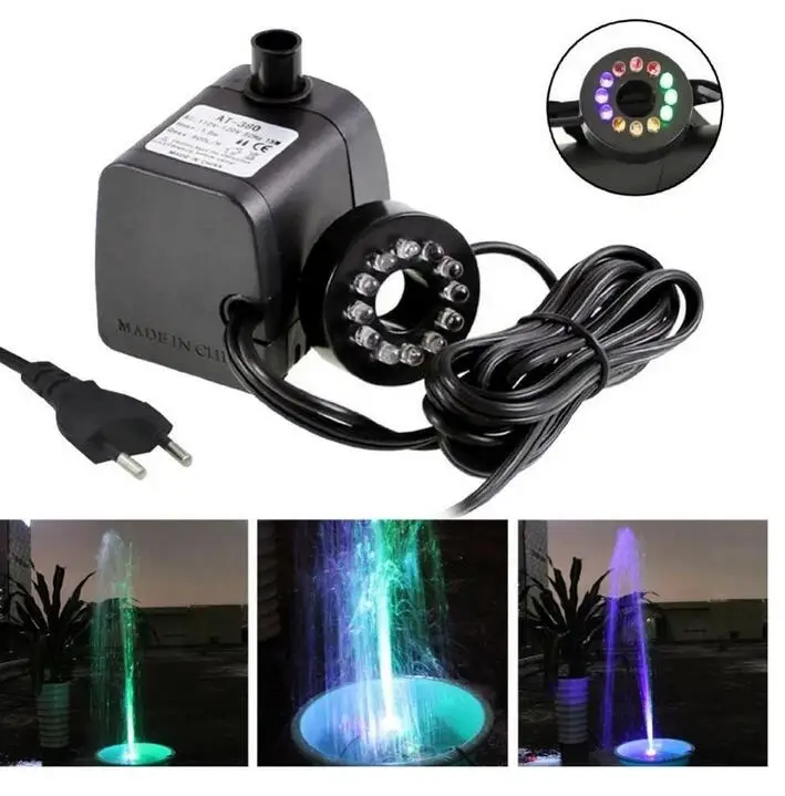 25W.20W 15W Submersible Fountain Pump With LED Light for Wat