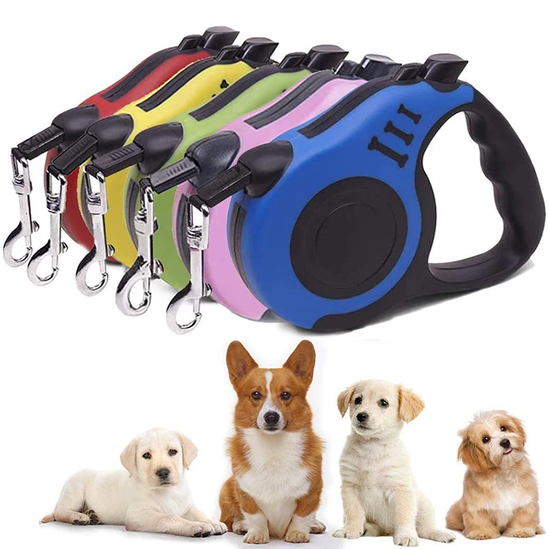 

3m/5m Durable Dog Leash Automatic Retractable Dog Roulette Nylon Dog Collar Extension Puppy Walking Running Lead Dog Accessories