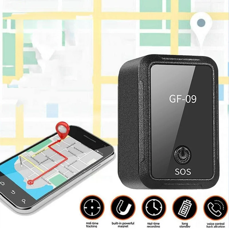 

GF09 Locator Portable GPS Tracker Wifi Anti-theft Anti-Loss Location Safety Tracker for Elderly, Children, Cars, Pets - Black