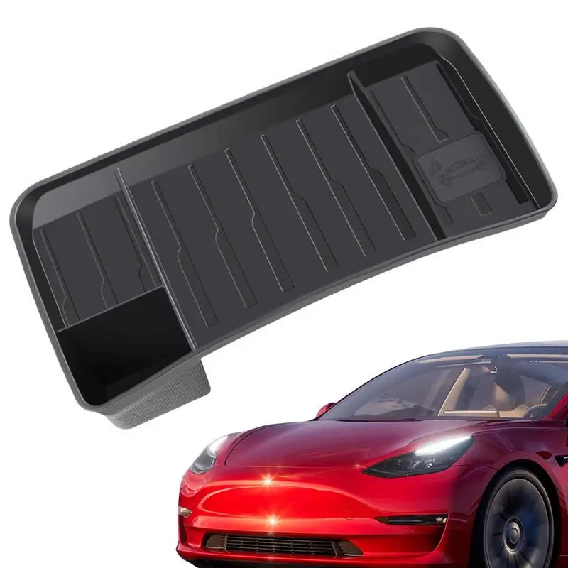

For Tesla Model 3 Model Y Screen Rear Storage Box Magnetic ETC Storage Tray Tissue Box Car Organizer Interior Accessories