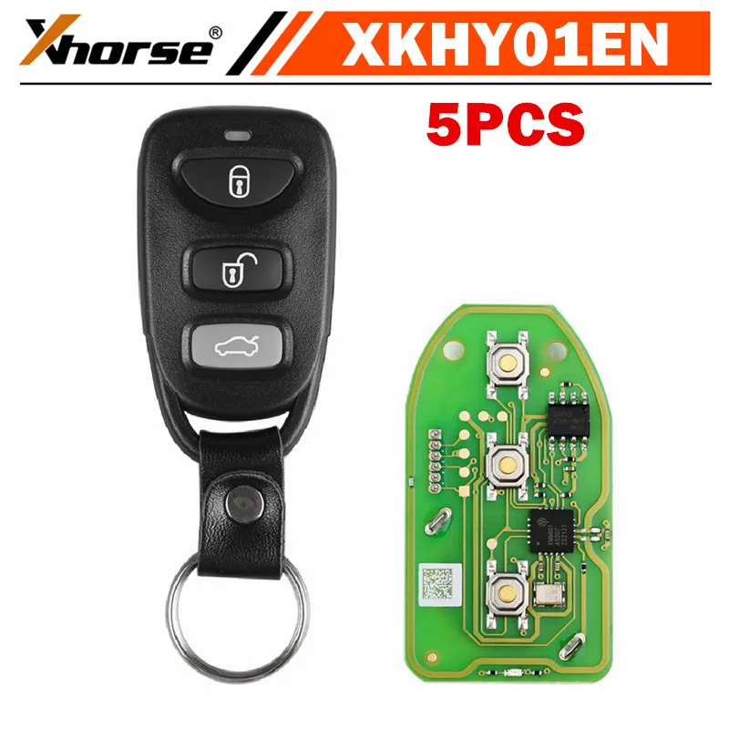 

5 Шт. В Упаковке Xhorse XKHY01EN Проводной Универсальный Дистанционный Ключ Для Hyundai 3 + 1 Кнопки Английская Версия