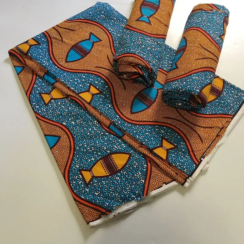 

African Original Real Wax Fabric 100% Cotton 2022 New Ankara Wax Print Fabric For Wedding Dress Nigerian Wax Style Batik Pagne