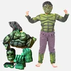 Детский костюм супергероя Халка из фильма, косплей, Хэллоуин, костюм мальчика, игра, перчатки Халка, реквизит, подарки