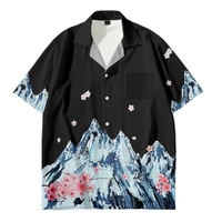 mens shirts 3d snow mountain printed hawaiian shirts custom fashion womens casual white shirts harajuku style size 2xs 6xl