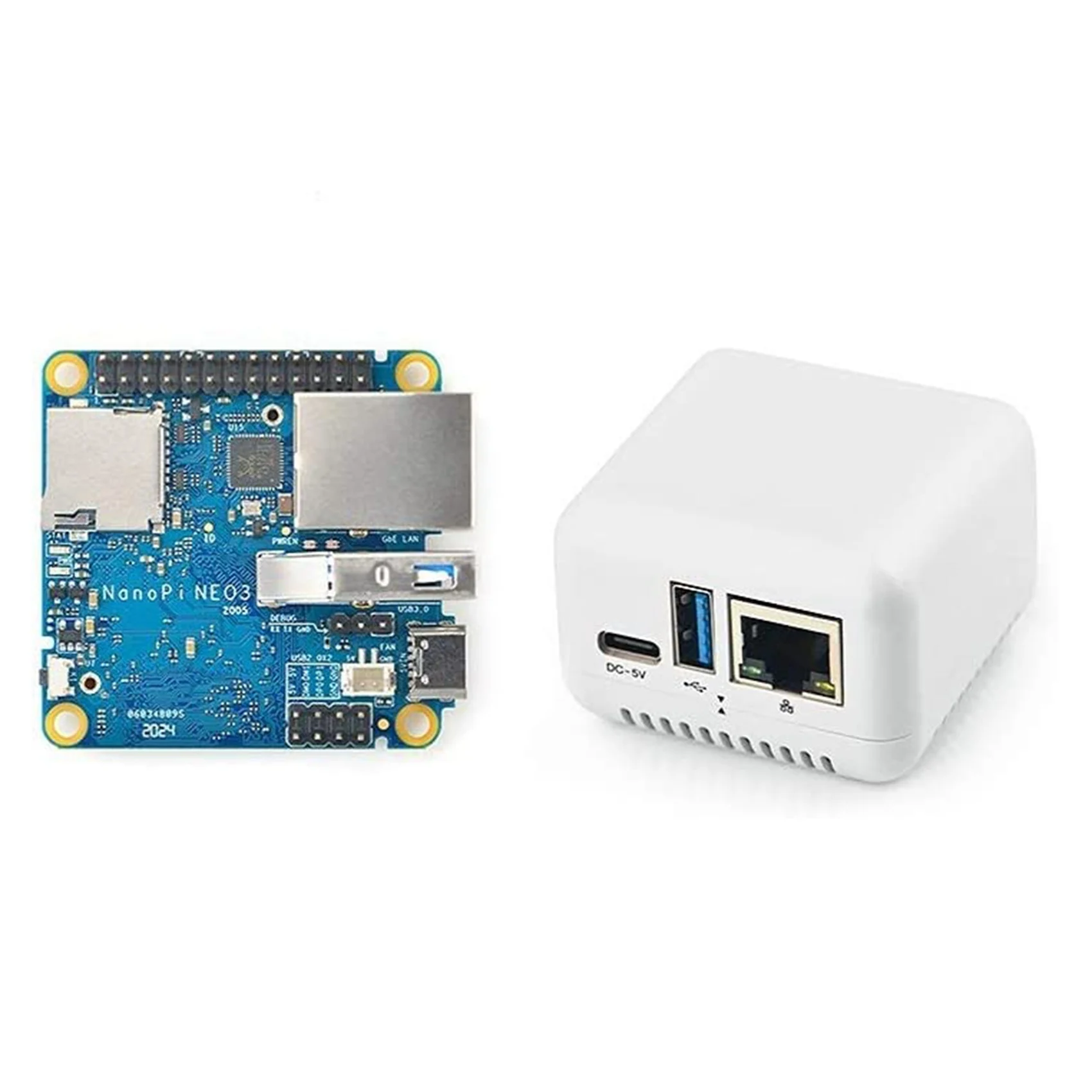 

NanoPi NEO3 Development Board+Case+Heat Sink 2GB DDR4 RAM RK3328 Gigabit Ethernet Port OpenWrt LEDE Development Board