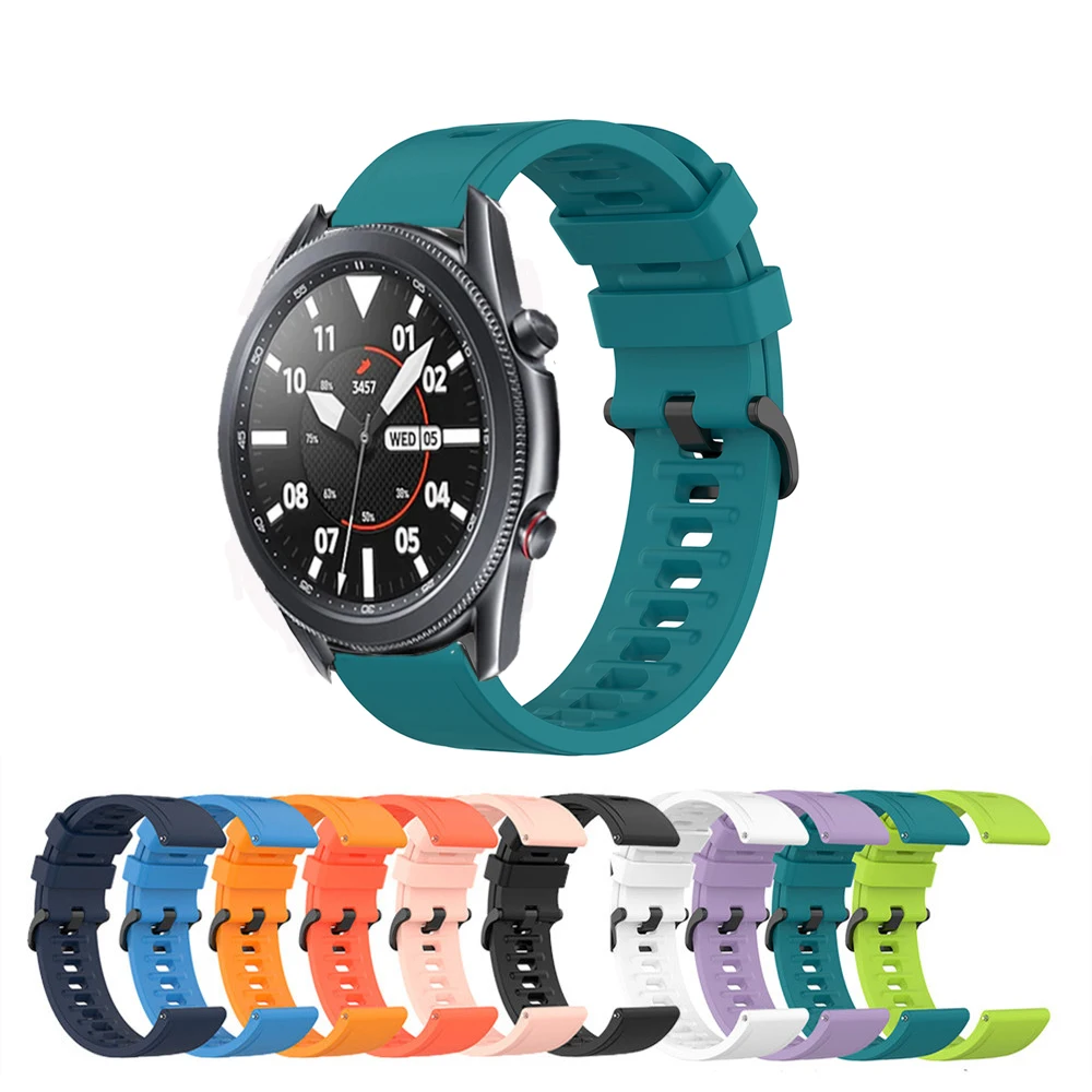 

Ремешок силиконовый для Samsung Galaxy Watch 3 41 мм 45 мм, спортивный браслет для Galaxy 42 мм 46 мм/Gear S3/Huawei GT, 22 мм 20 мм